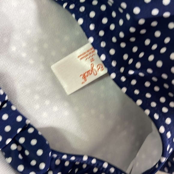 Cat & Jack Navy Polka Dot Kids Swim One Piece - Picture 4 of 5